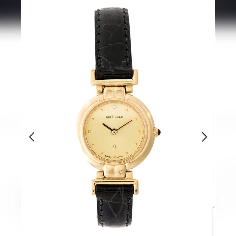 Vintage Bucherer Classic Watch 18K Yellow Gold-Plated